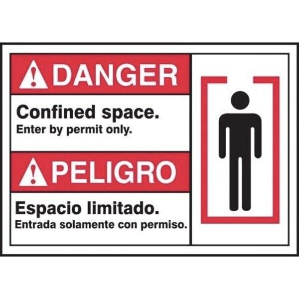 Accuform BILINGUAL ANSI SIGN CONFINED SPACE MTAS110XT MTAS110XT - main